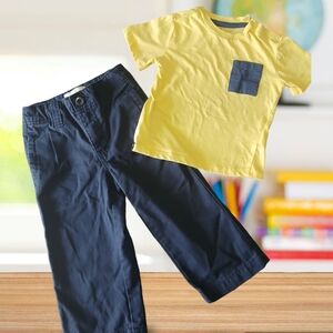 Boys Old Navy DKNY Outfit Pants Tee 24/2T